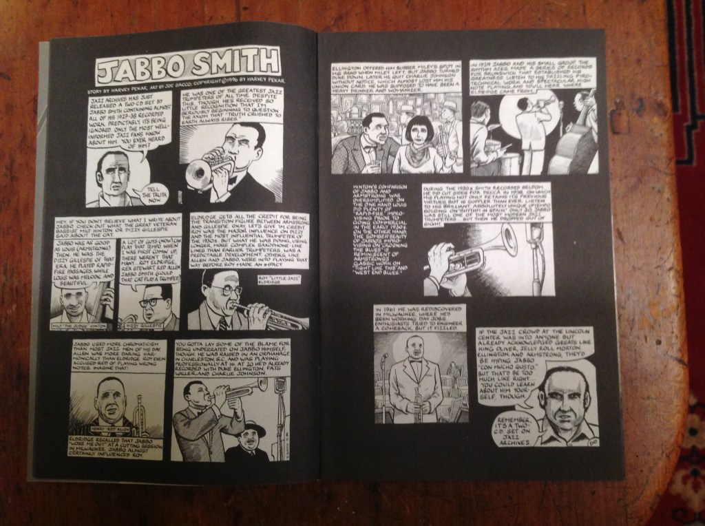 Jabbo Smith comic book story by Harvey Pekar, illustrated by Joe Sacco