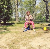 Cranky playing in Deering Oaks, Spring 2016